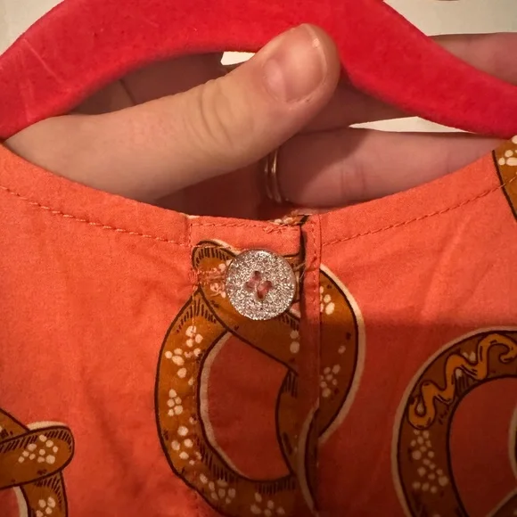 Pink Chicken Coral Pretzel Print Dress - Picture 3 of 3